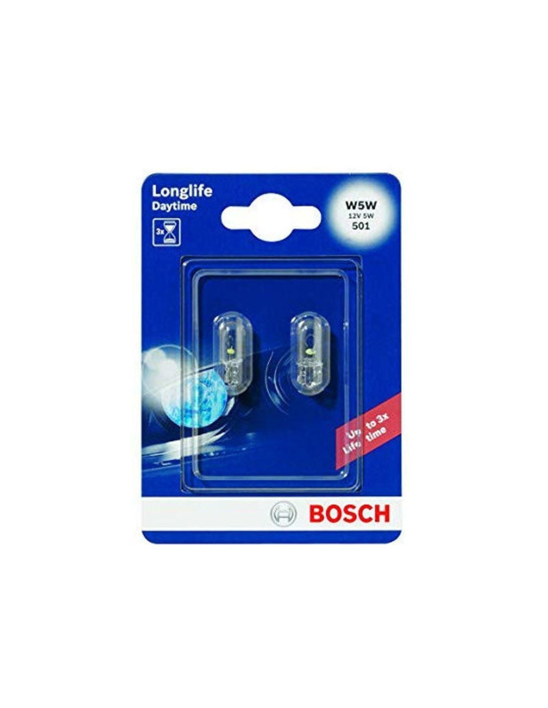 Bosch 2 Lampadine W5W - Illuminazione Affidabile per Auto Bosch 2 Lampadine W5W - Illuminazione Affidabile per Auto